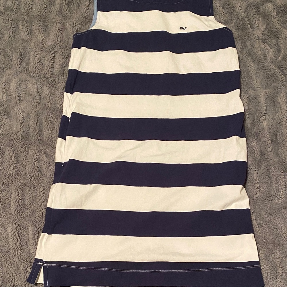 Vineyard Vines Navy and White Striped Dress